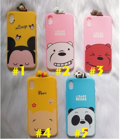 Ốp dẻo mịn gắn thú cho iphone xs max - siêu xinh, siêu kute