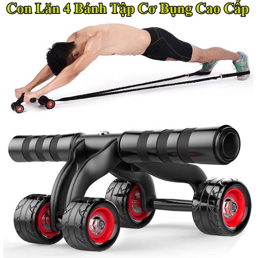 Nơi bán đồ tập GYM Nam Nữ nhập khẩu,Bai Tap Bung Hieu Qua,Bài Tập Cơ Bụng 6 Múi Tại Nhà Cho Nam,Dụng Cụ Tập Gym Nam-Mua CON LĂN TẬP CƠ BỤNG 04 Bánh Con Lăn Tập Cơ Bụng 4 Bánh Giảm Mỡ Và Săn Chắc Vùng Bụng