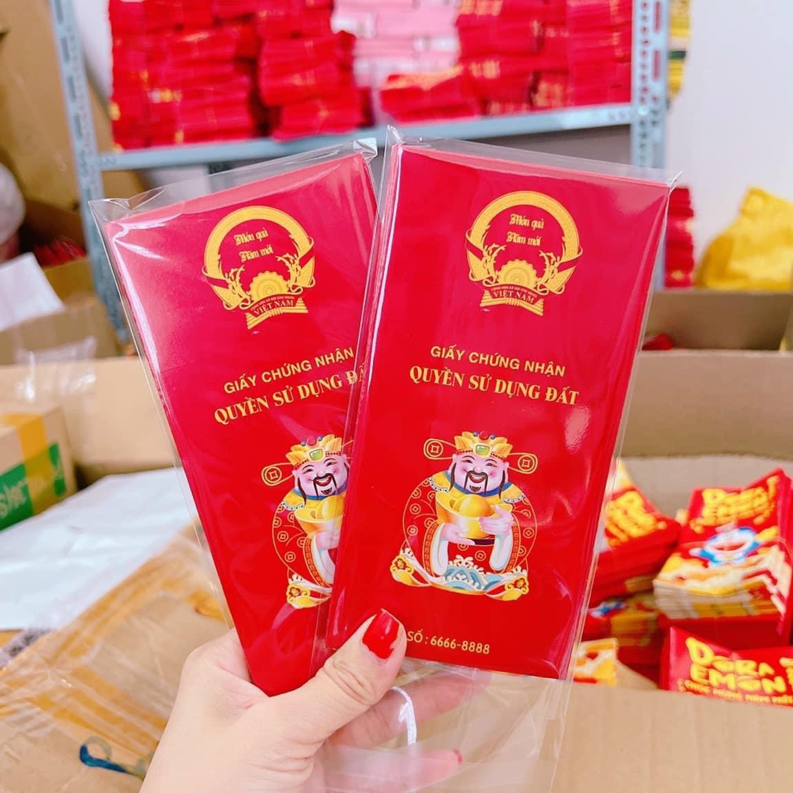 Combo 100 bao lì xì quý mão 2023 - mẫu độc quyền bên shop, bao lì xì tết