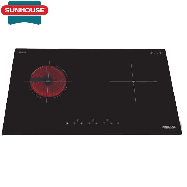 [Trả góp 0%]Bếp đôi điện từ hồng ngoại Sunhouse SHB EI01,  Bếp đôi Sunhouse 1 từ 1 hồng ngoại, Bếp đôi bảo hành 36 tháng tại nhà, Công suất cao 4200W nấu nhanh, Mặt kính siêu bền, Bảng điều khiển cảm ứng hiện đại, an toàn