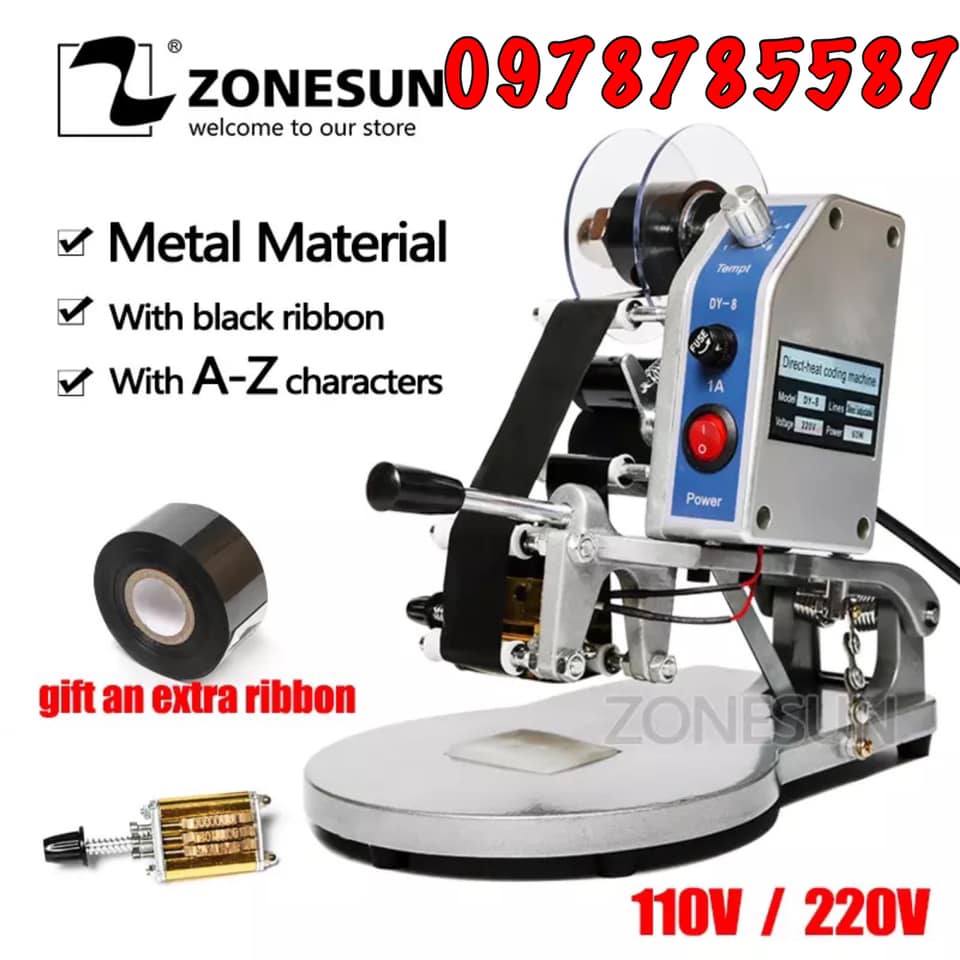 [GIÁ SHOCK] Máy In Hạn Sử Dụng Dập Tay DY-8, Máy In Date, Máy In Ngày Tháng Năm bằng tay, máy indate Dy8