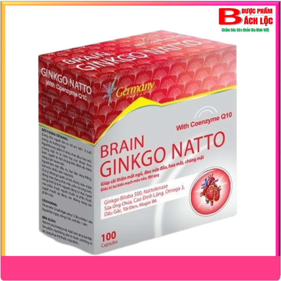 Hoạt huyết dưỡng não Brain Ginkgo Natto Germany giúp cải thiện mất ngủ