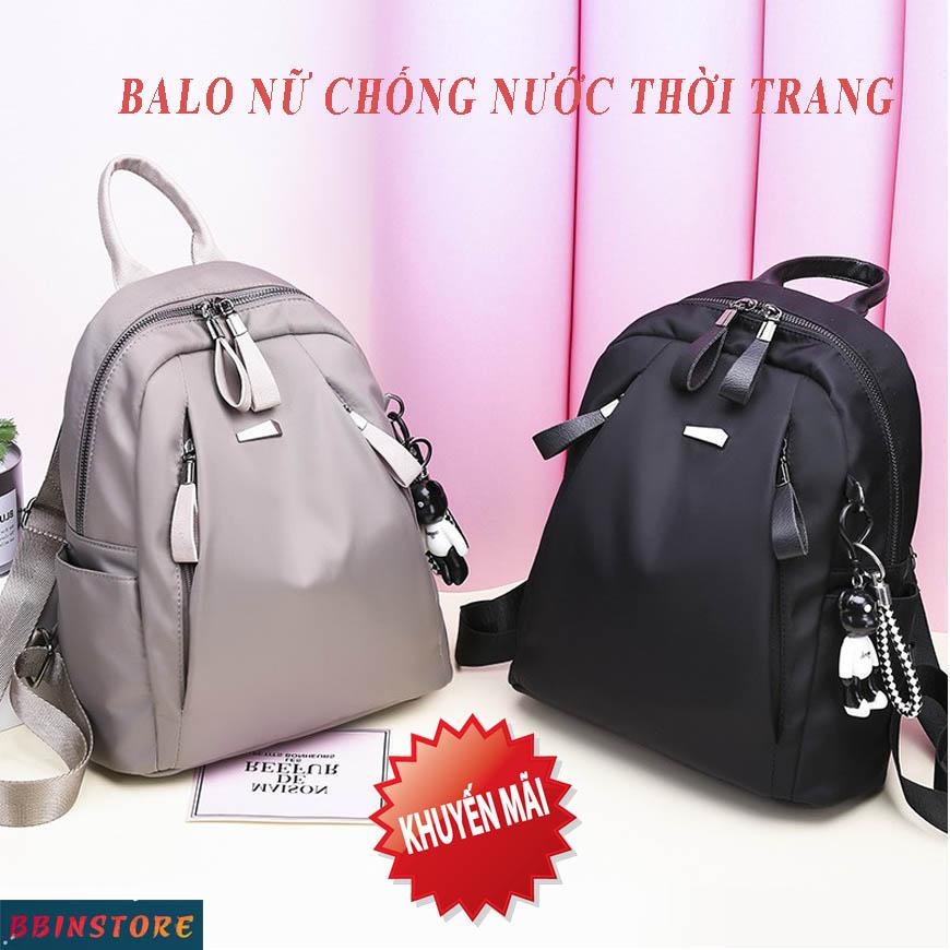 Balo nữ thời trang, Balo Nữ chống nước hot 2019, Vải dù chống thấm nước. Kiểu dáng thời trang, năng động, có khóa kéo tiện dụng. Bảo hành tại BBINSTORE.
