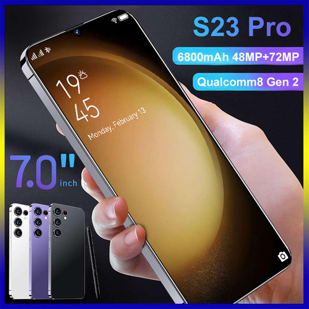 S23 Pro 7.0 inch original mobile phone 16GB + 1TB storage HD 48 + 72 MP camera dual SIM card 6800 mAh Android new machine