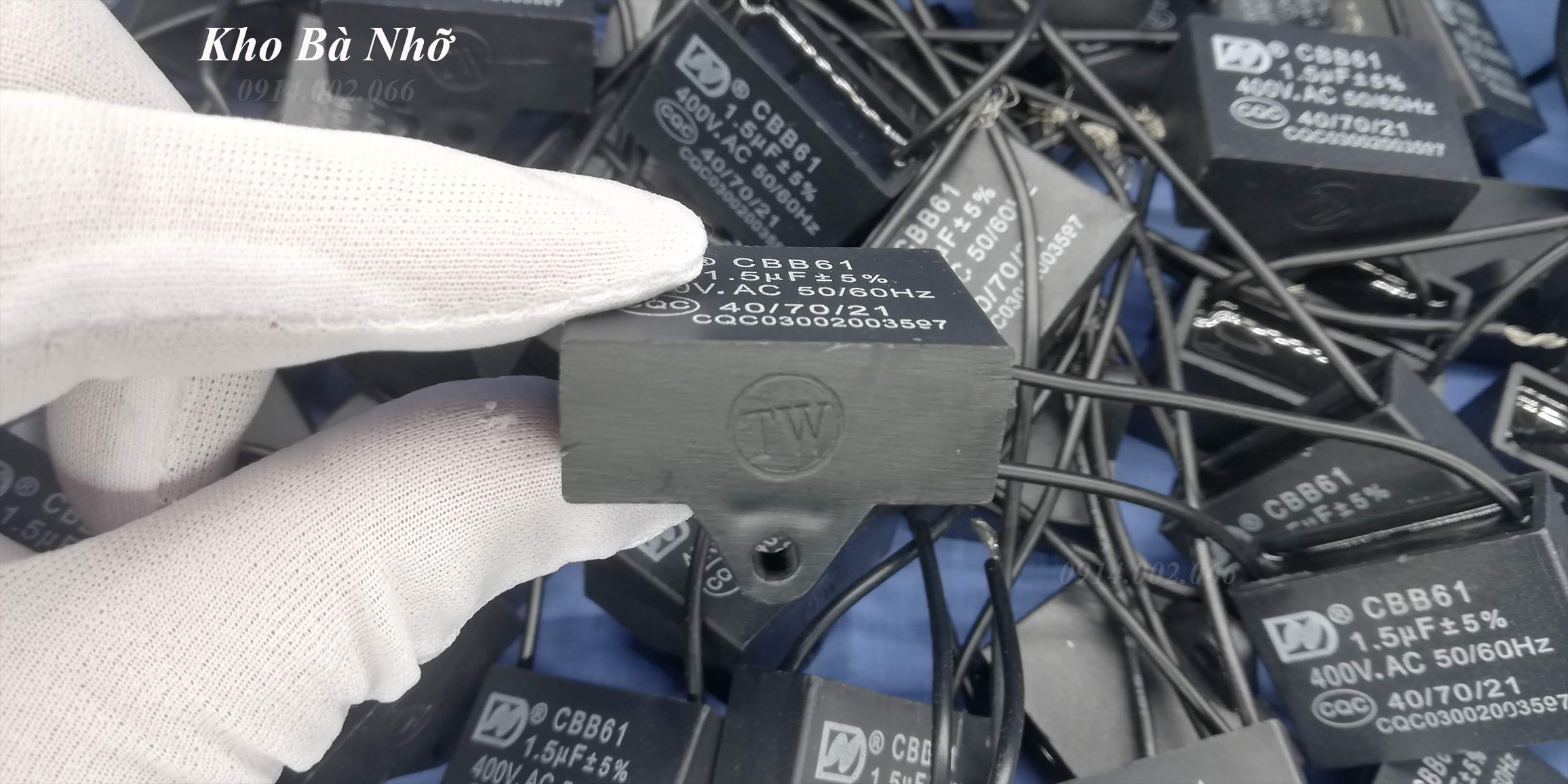 Combo 10 Tụ quạt 1,5uf - CBB61 400V.AC Hàng chính hãng