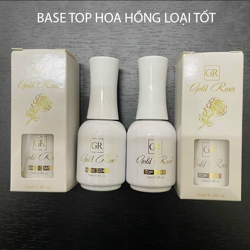 Base top hoa hồng gold roser , base top hoa hồng trắng chuyên dụng trong ngành nail dòng sản phẩm cao cấp có chất lượng tốt độ bền cao