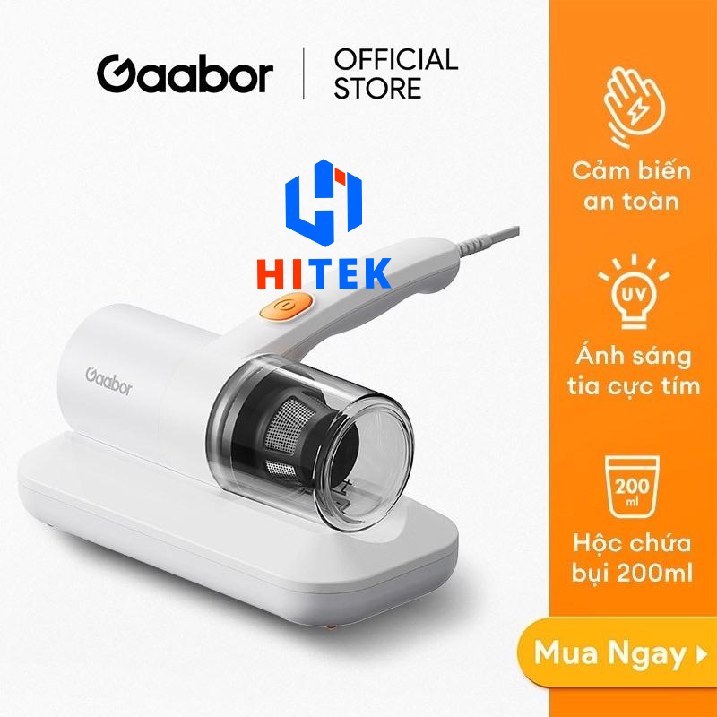Máy hút bụi giường nệm Gaabor VCD10M-WH02A công suất 300W mini cầm tay có tia UV diệt khuẩn chăn ga ghế sofa