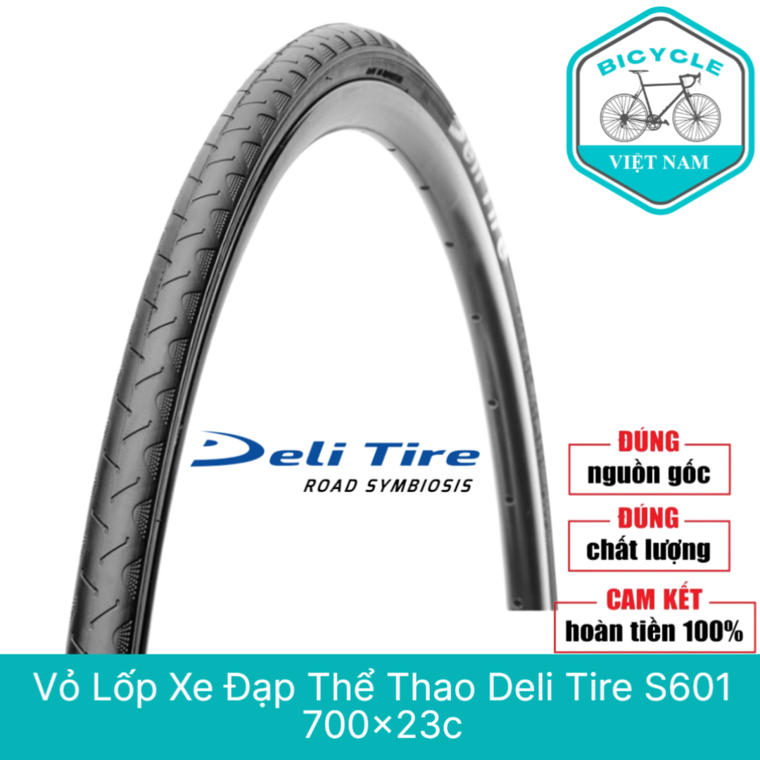 Vỏ lốp xe đạp thể thao deli tire s601 700x23c