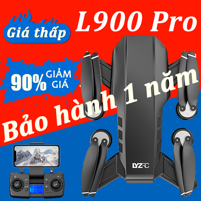 Flycam L900 Pro có camera 4kkhông chổi than GPS tự quay về khi hết pinmáy bay điều khiển từ xa 4 cánhDrone điều khiển từ xabay 30 phút