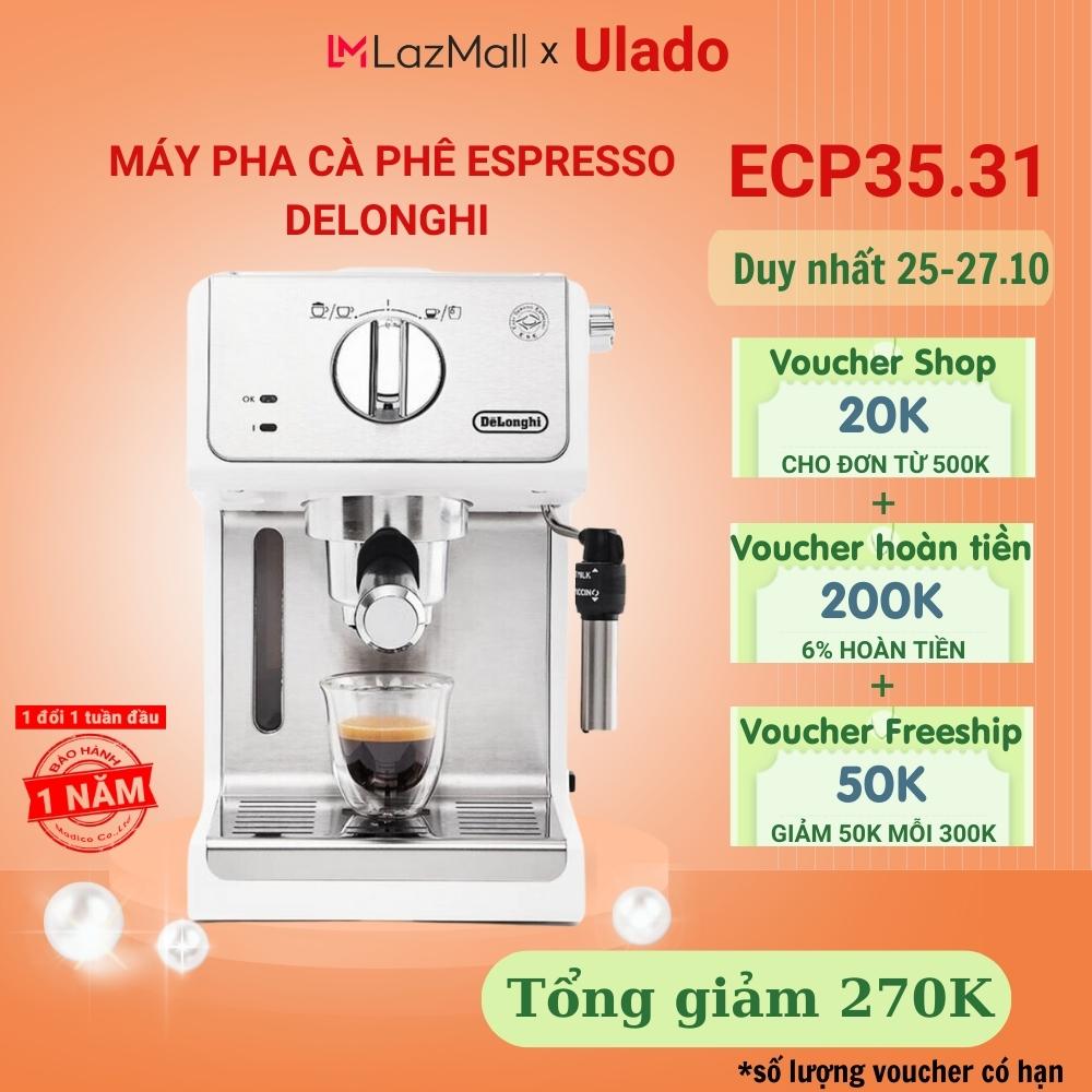 Máy pha cà phê espresso thương hiệu delonghi ecp35.31 bản nâng cấp - công suất đầu vào: 1100w - hàng nhập khẩu - ulado