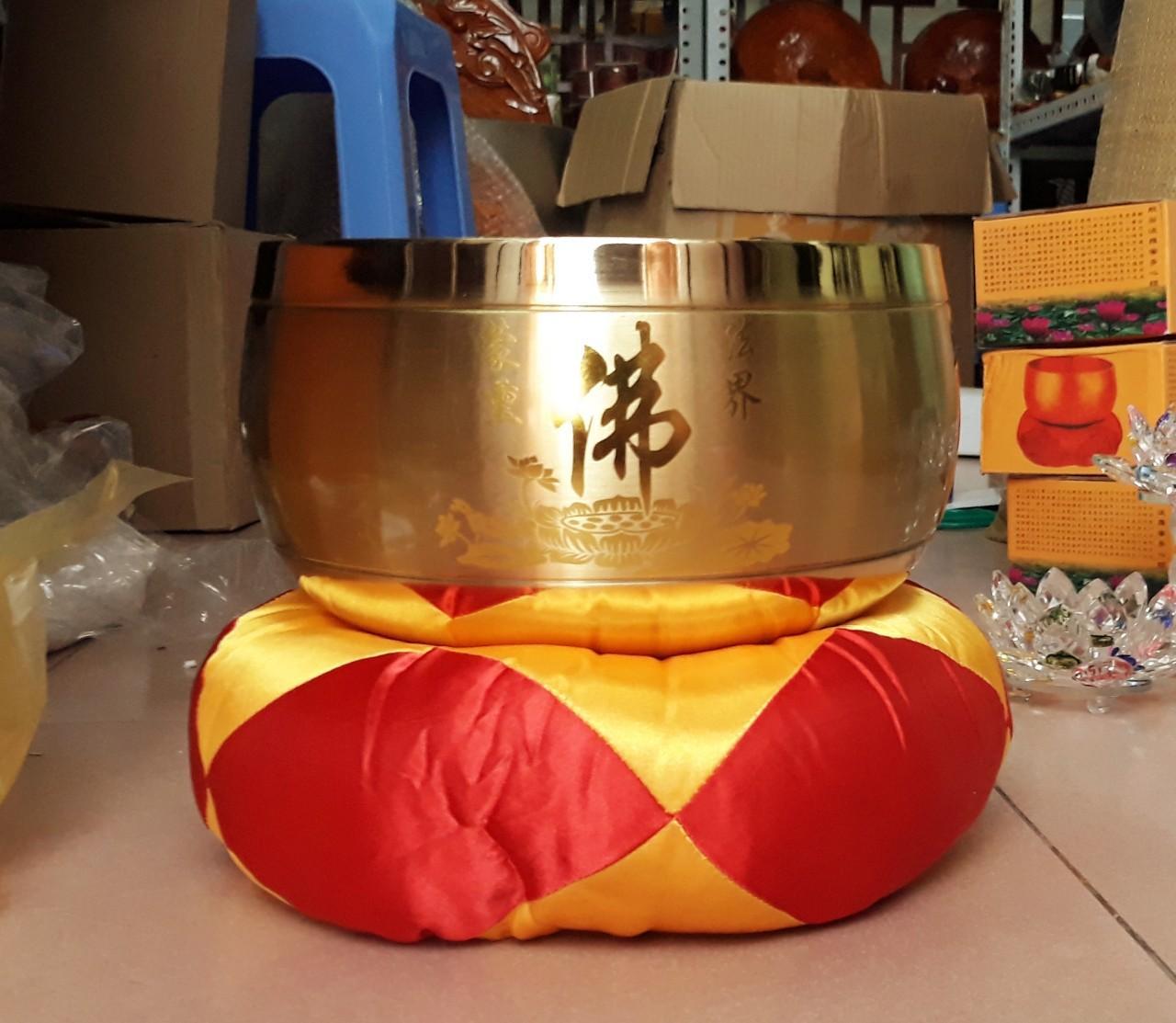 Chuông đồng đài loạn chuông tụng kinh niệm phật, chiêng đồng đồ thờ cúng