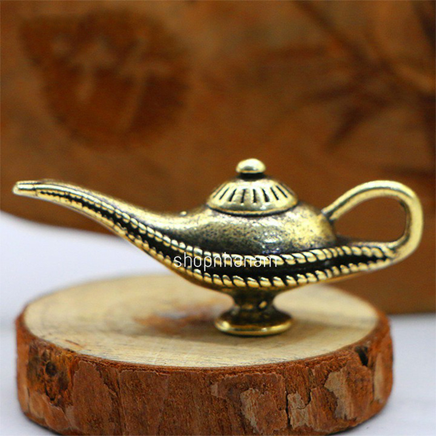 Tượng đồng phong thủy thần đèn aladin ấm trà đồng trang trí vật phẩm phong thủy