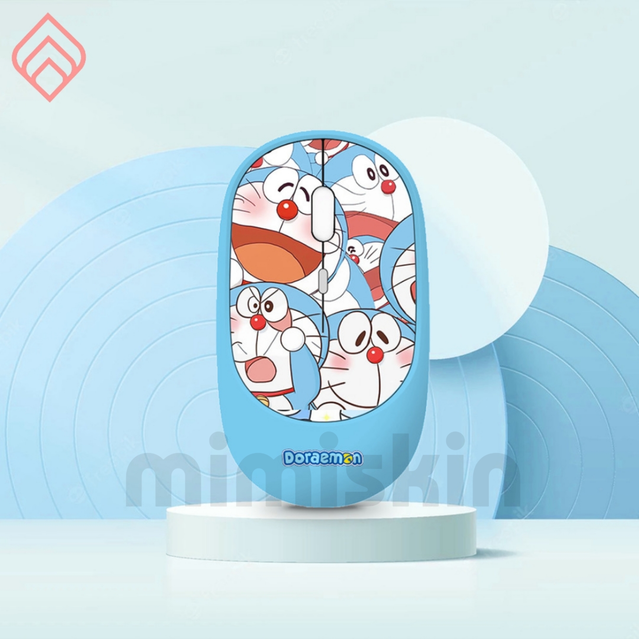 Chuột không dây Doraemon TZM02, chuột USB wireless, sạc không dùng pin rời tiện dụng, dùng cho máy tính, tablet, laptop mimiskin