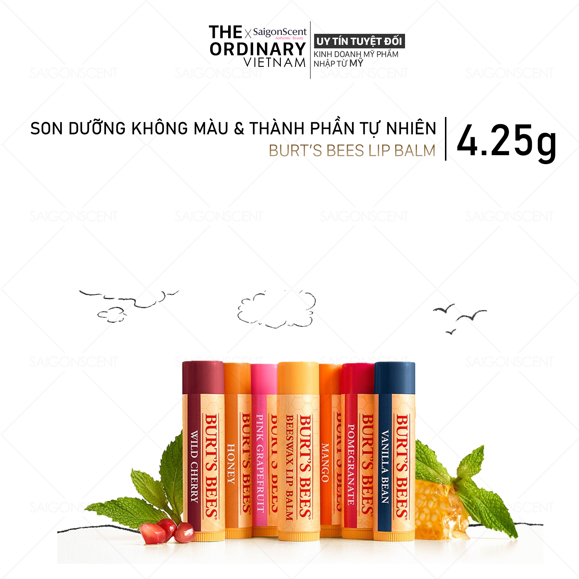Son dưỡng ẩm, làm hồng môi Burt's Bees
