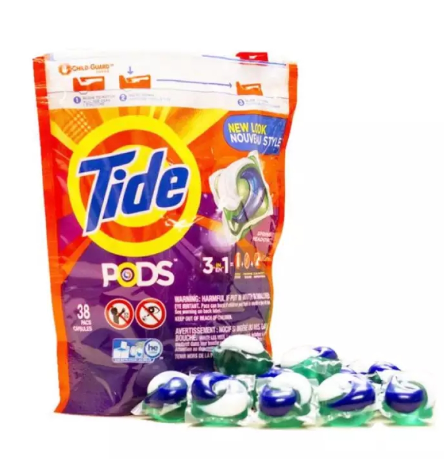 VIÊN GIẶT TIDE PODS HE LAUNDRY DETERGENT PODS 1 BỊCH( 42 VIÊN)