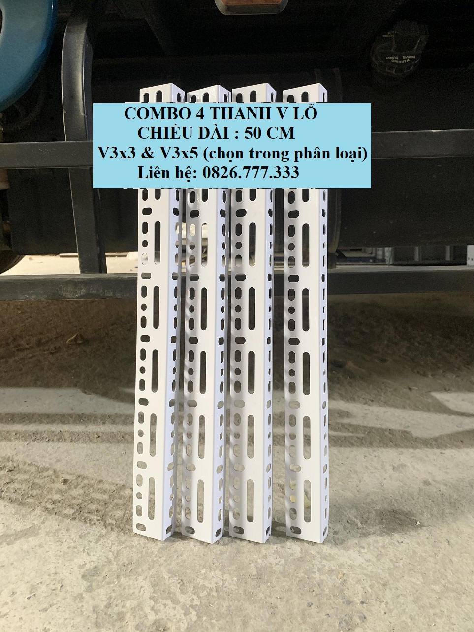Combo 4 thanh v lỗ đa năng dài 50cm