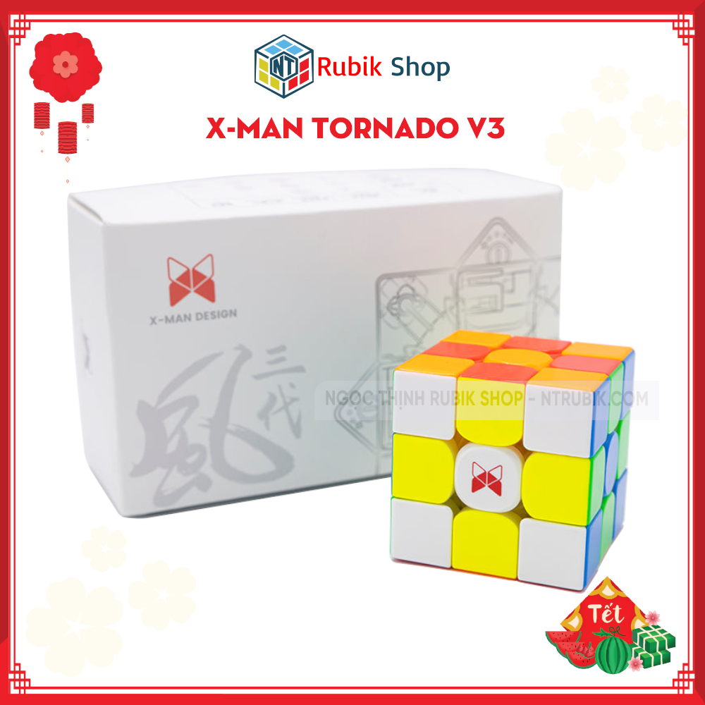 Rubik 3x3 X-man Design Tornado V3 M Stickerless 09/2022 3 phiên bản Standard, Flagship, Pioneer