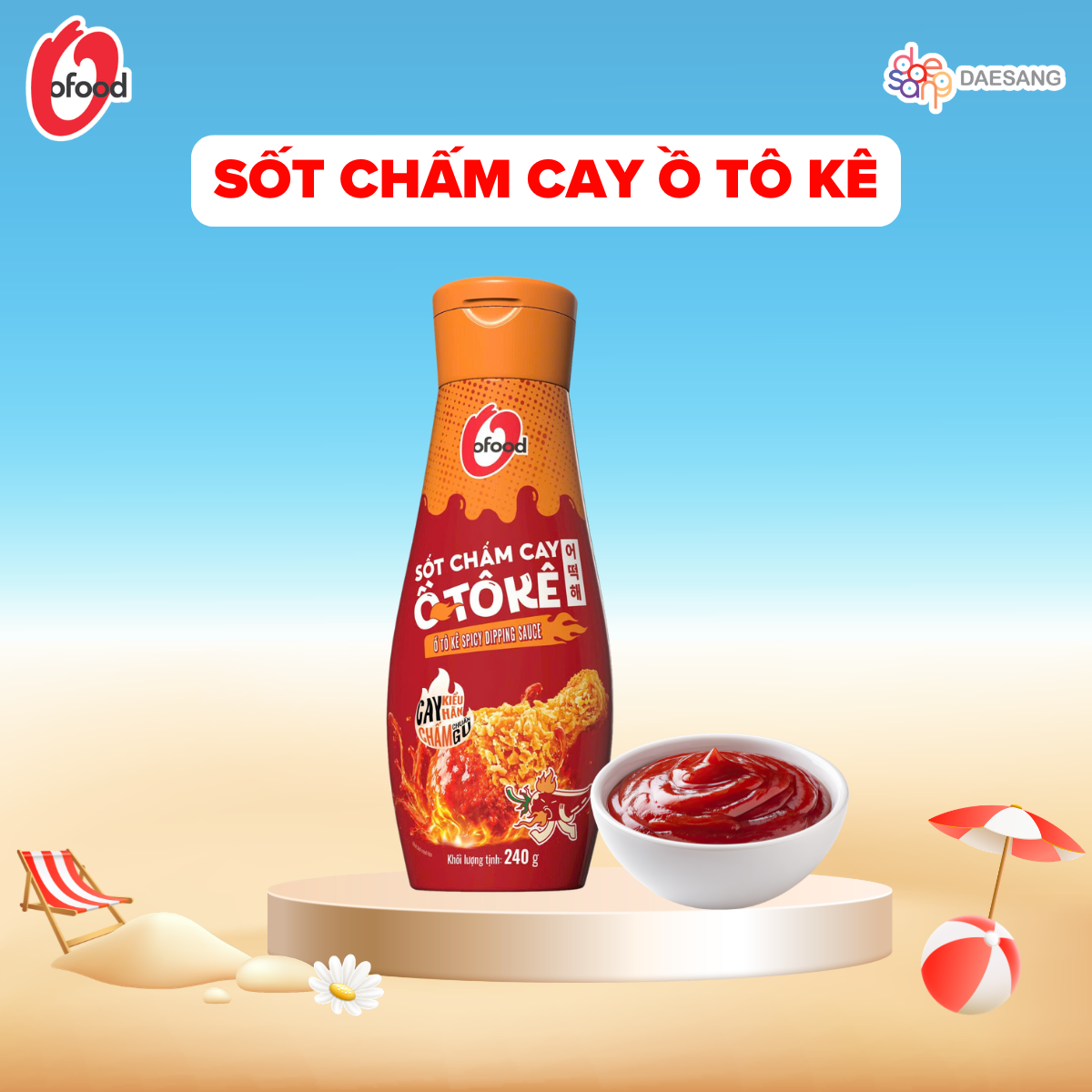 [O'FOOD VN] SỐT CHẤM CAY HÀN QUỐC OTOKE 240G – SỐT CAY HÀN QUỐC DÙNG CHẤM, NẤU, TRỘN – CHẤM GÀ RÁN, THỊT NƯỚNG, KHOAI TÂY
