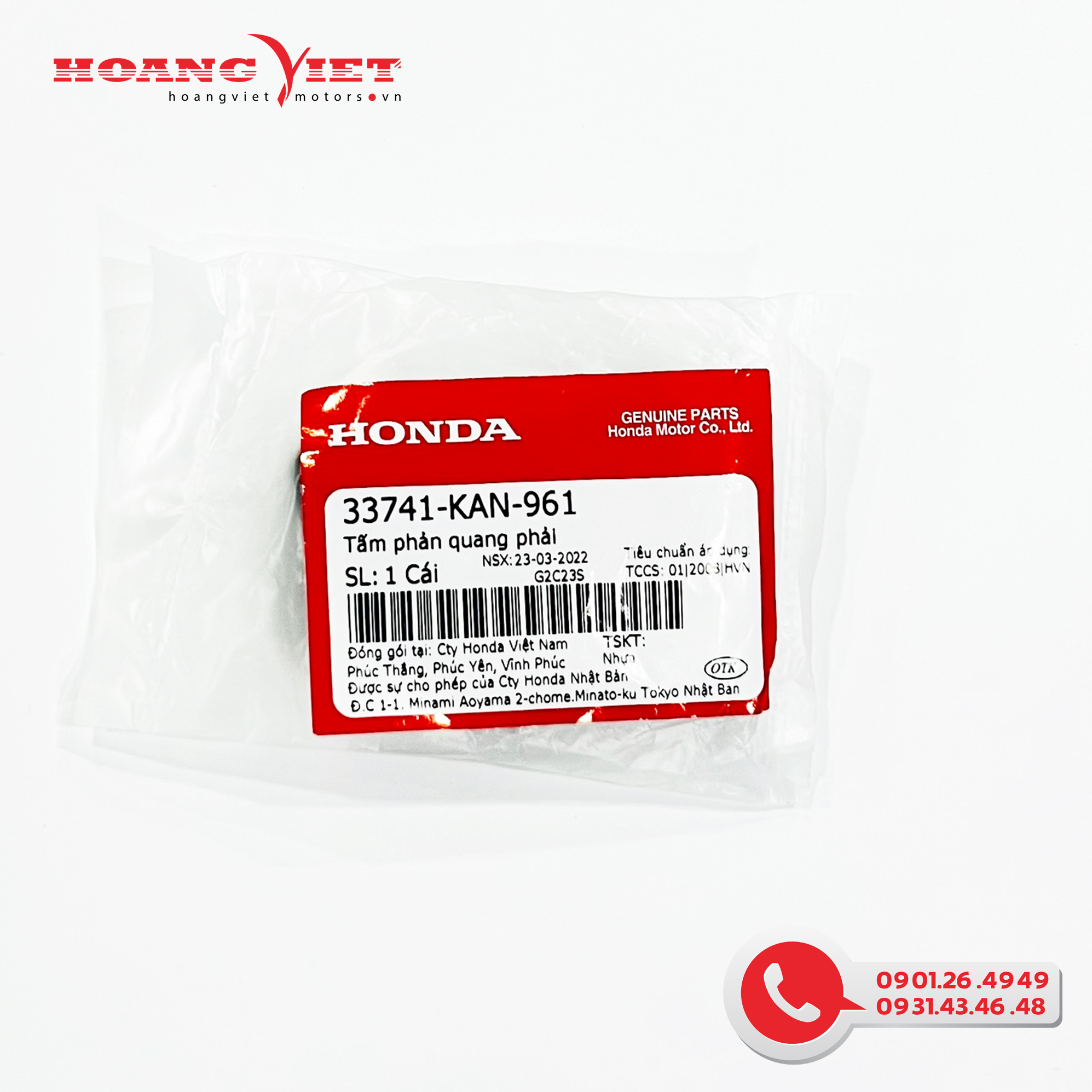 Tấm phản quang phải - honda tấm phản quang đỏ dè sau xe winner 150, winner x , future, ab - 33741kan961