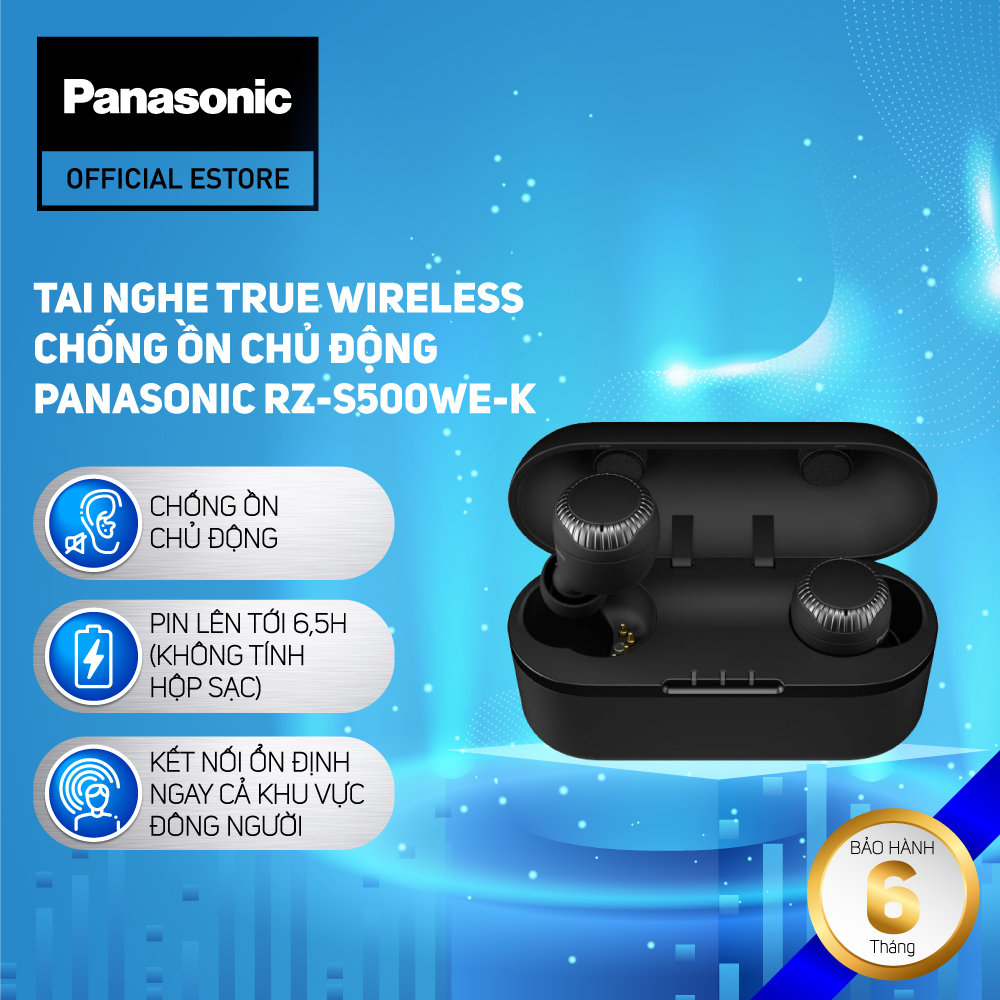 [TRẢ GÓP 0%] [Bộ quà tặng 3 món] Tai nghe True Wireless Panasonic RZ-S500WE Công Nghệ Chống Ồn Chủ Động - Bảo Hành 12 Tháng 1 Đổi 1 - Hàng Chính Hãng