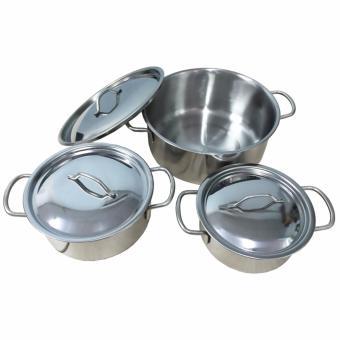 Bộ 3 nồi inox cao cấp Sharp dùng được bếp từ - 2403