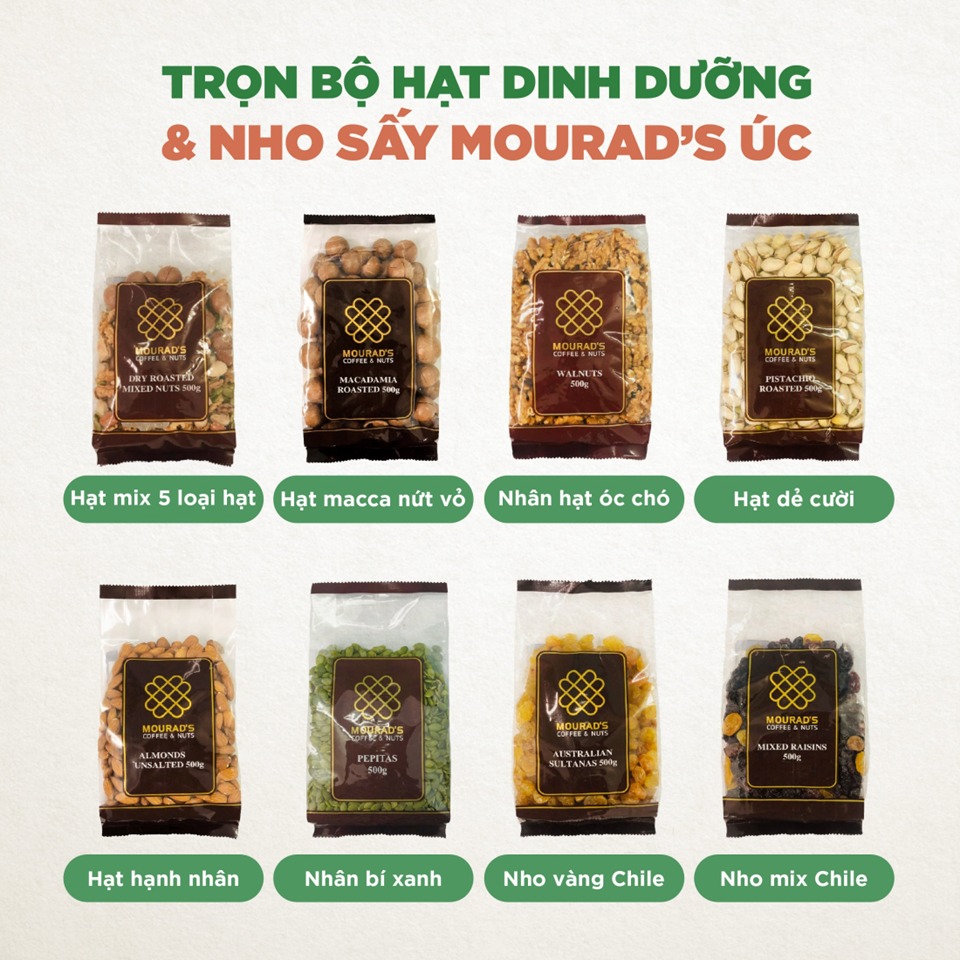 Hạt mourad's úc túi 500g hàng chuẩn