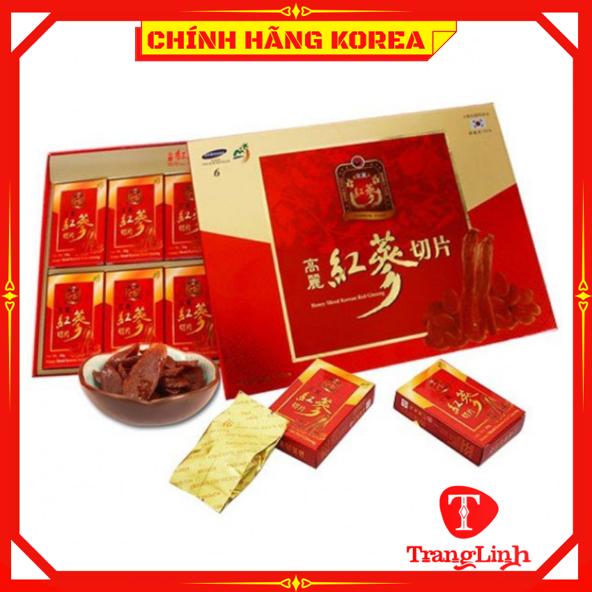 Hồng sâm lát tẩm mật ong hàn quốc Sambok, hộp 200g - Sâm lát Sambok hàn quốc giúp tăng thể lực, phòng ung thư - tranglinh