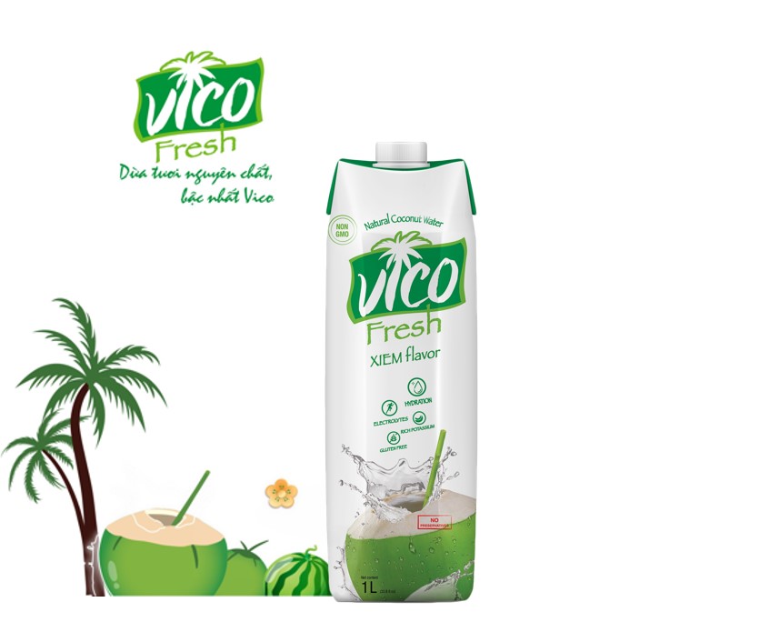 1 HỘP NƯỚC DỪA VICO FRESH - VỊ XIÊM 1L