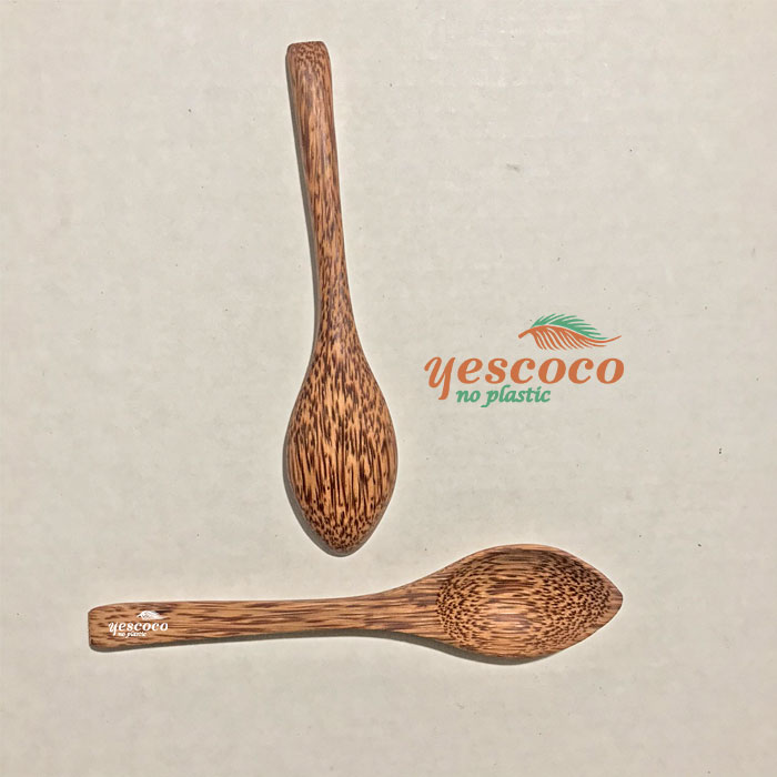 Thìa gỗ dừa 16.5cm yescoco xưởng sx