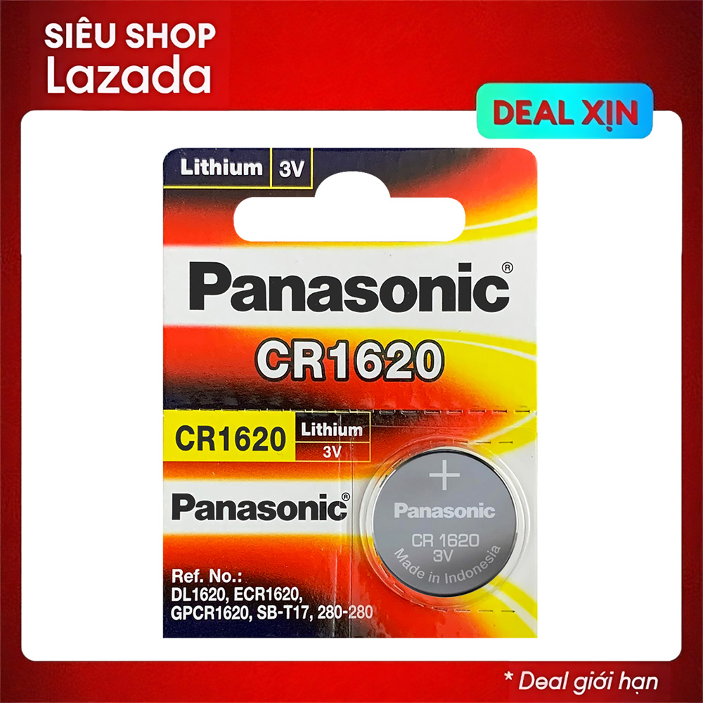 Pin Panasonic CR1620 - Pin Lithium 3V dùng remote, smartkey, thiết bị điện tử