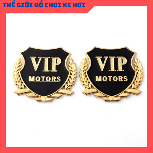 Bộ 02 logo huy hiệu bông lúa Vip trang trí ô tô