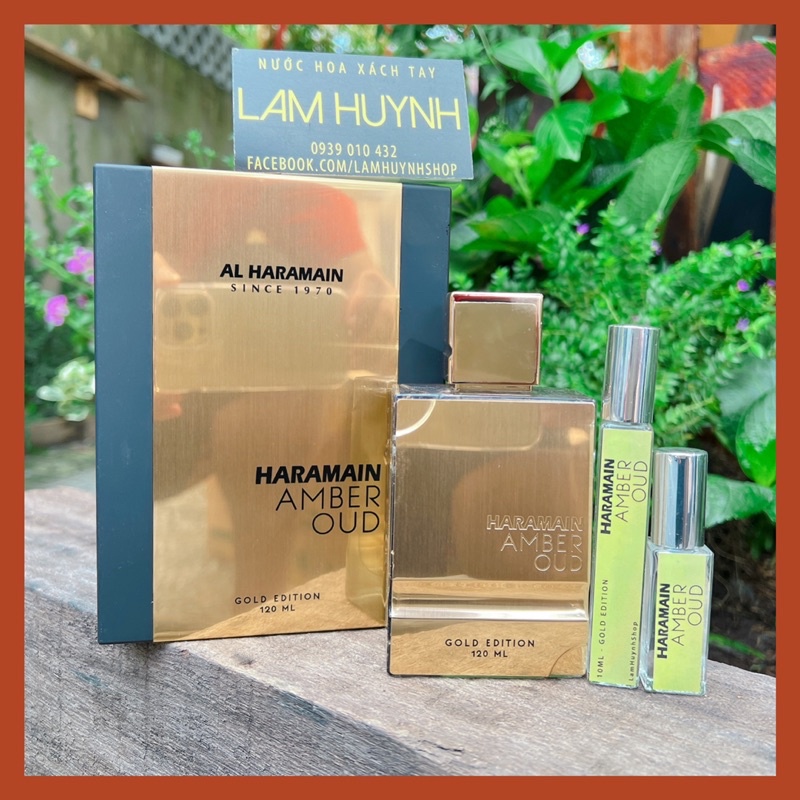 | mẫu thử | nước hoa haramain amber oud gold edition 5ml - 10ml