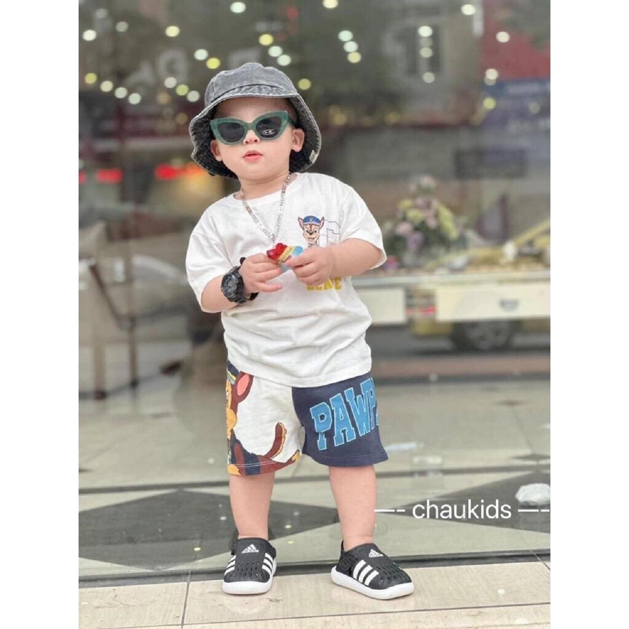 K13-Bộ áo thun cotton siêu ngầu chó cứu hộ cho bé trai