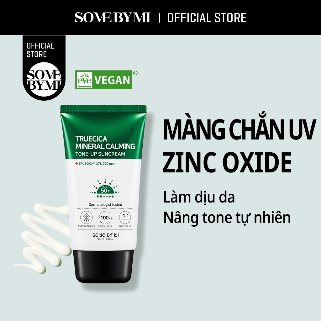 Kem chống nắng Some By Mi- Trucica™Mineral Calming Tone-up Suncream SPF50+ PA+++ 50ml nâng tông ngăn ngừa lão hóa