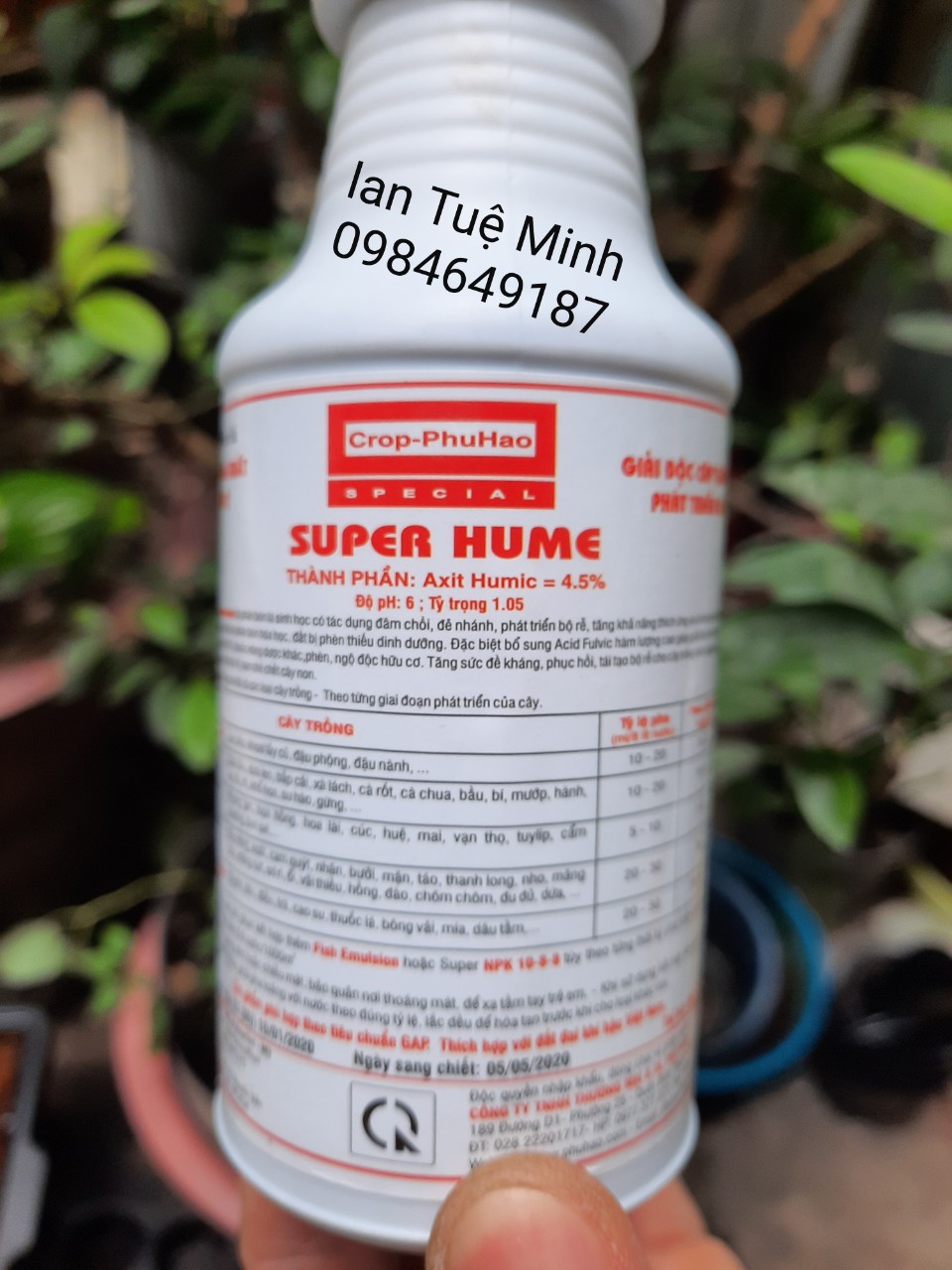 Phân bón Lá Humic SUPER HUME Chai 250ml của Mỹ