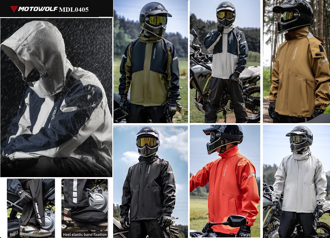  Áo Mưa Bộ Motowolf MDL 0405- Bộ quần áo mưa cao cấp Motowolf 