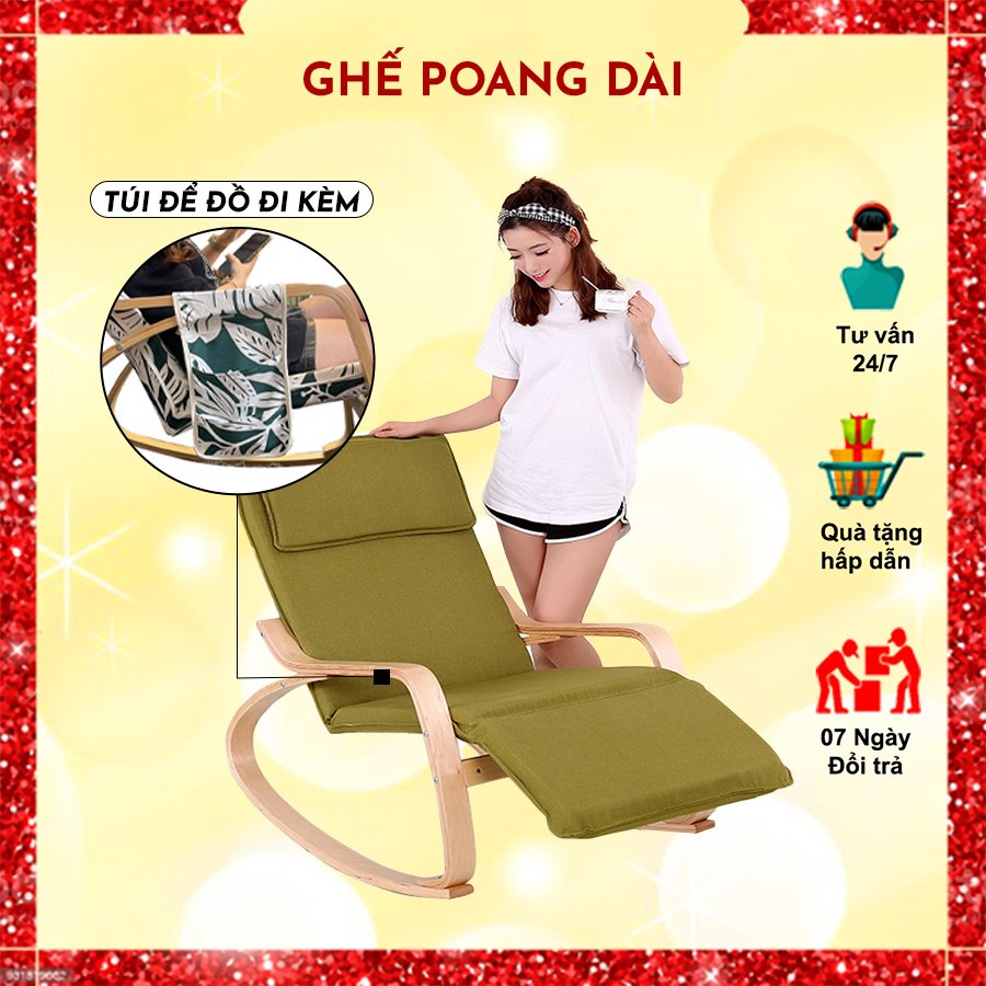 {DEAL HOT HÔM NAY} Ghế Poang Thư Giãn Đệm Êm Và Khung Chắc Chắn, Có Gác Chân Nằm Đọc Báo, Xem Tivi Nghỉ Ngơi Với Thiết Kế Thoải Mái... KT : 87 x 120 x 66 cm ( Nhiều Màu Lựa Chọn) - RoyalDecor