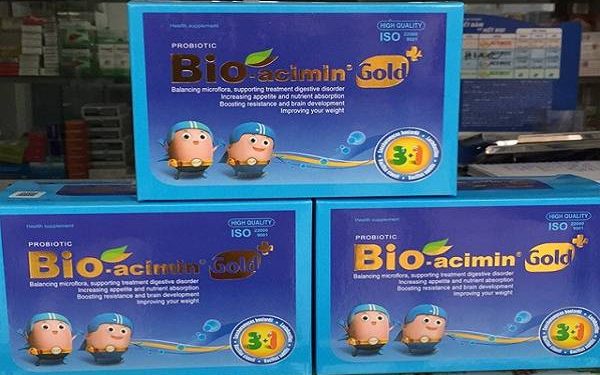 Cốm vi sinh hỗ trợ tiêu hóa Bio- acimin Gold Bịch 10 gói, Hộp 30 gói