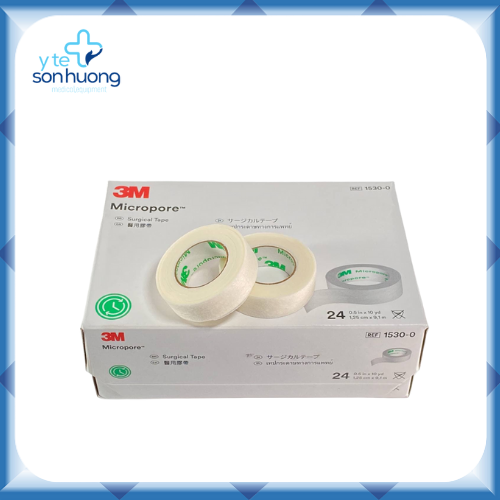 Băng keo giấy 3M Micropore 1530-0 (1.25cm x 9.1m) - combo 5 cuộn