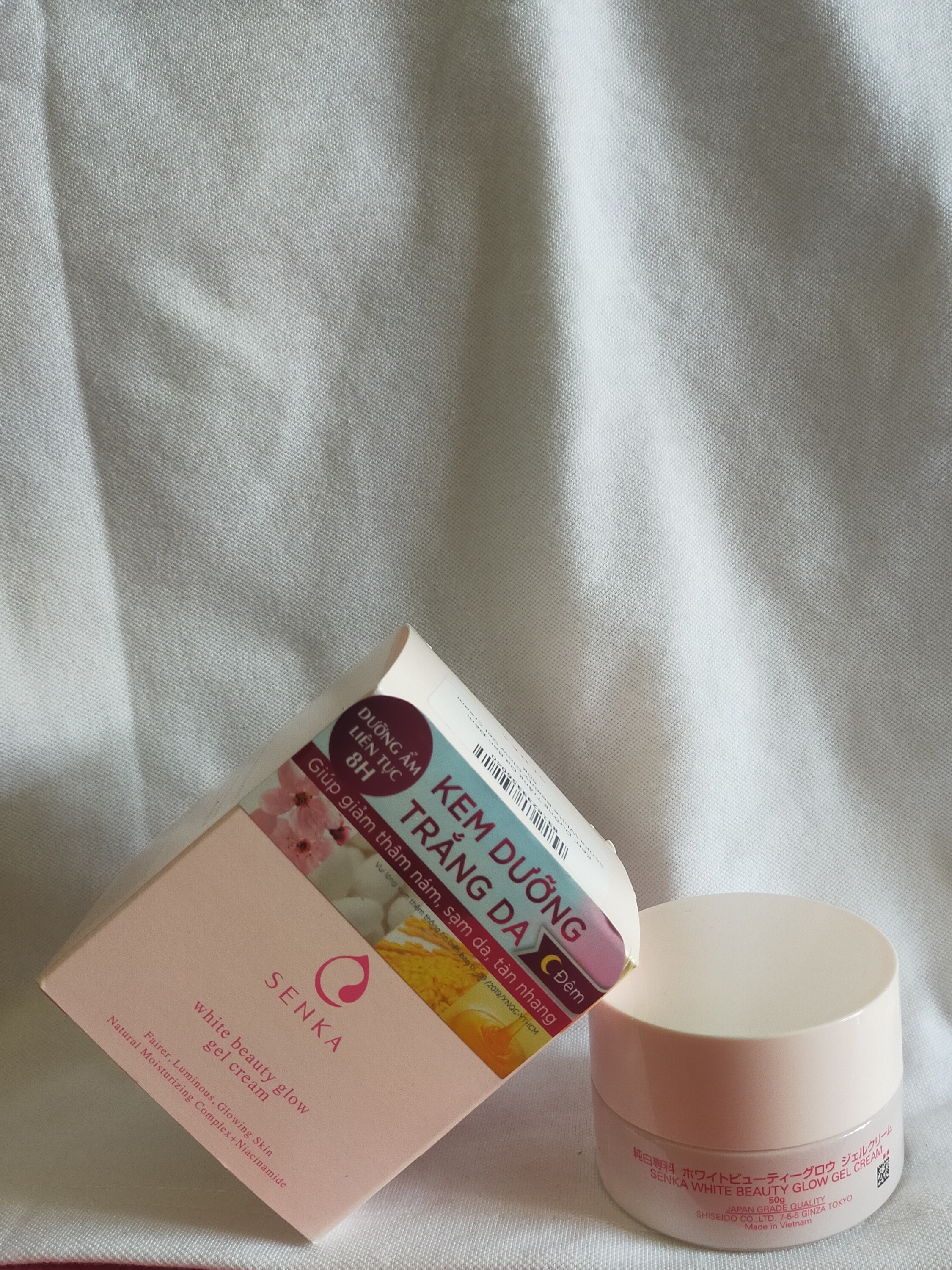 [HCM]Kem Dưỡng Trắng Da Ban Đêm Senka White Beauty Glow Gel Cream 15g