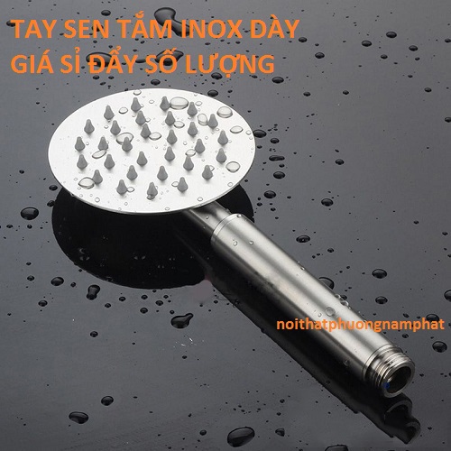 [HCM][GIÁ SỈ] Tay Sen Tắm Vòi Hoa Sen INOX 304 TS22 KHÔNG DÂY TAY SEN INOX TRÒN