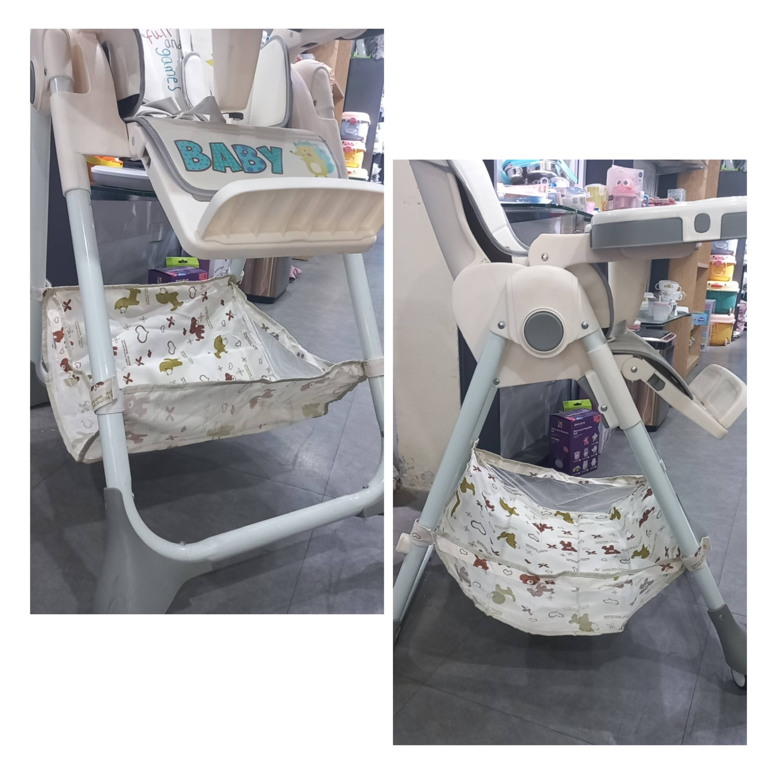 Phụ kiện giỏ đựng đồ ghế ăn dặm mastela 7110/7112, 1013, 1015 - hàng chính hãng