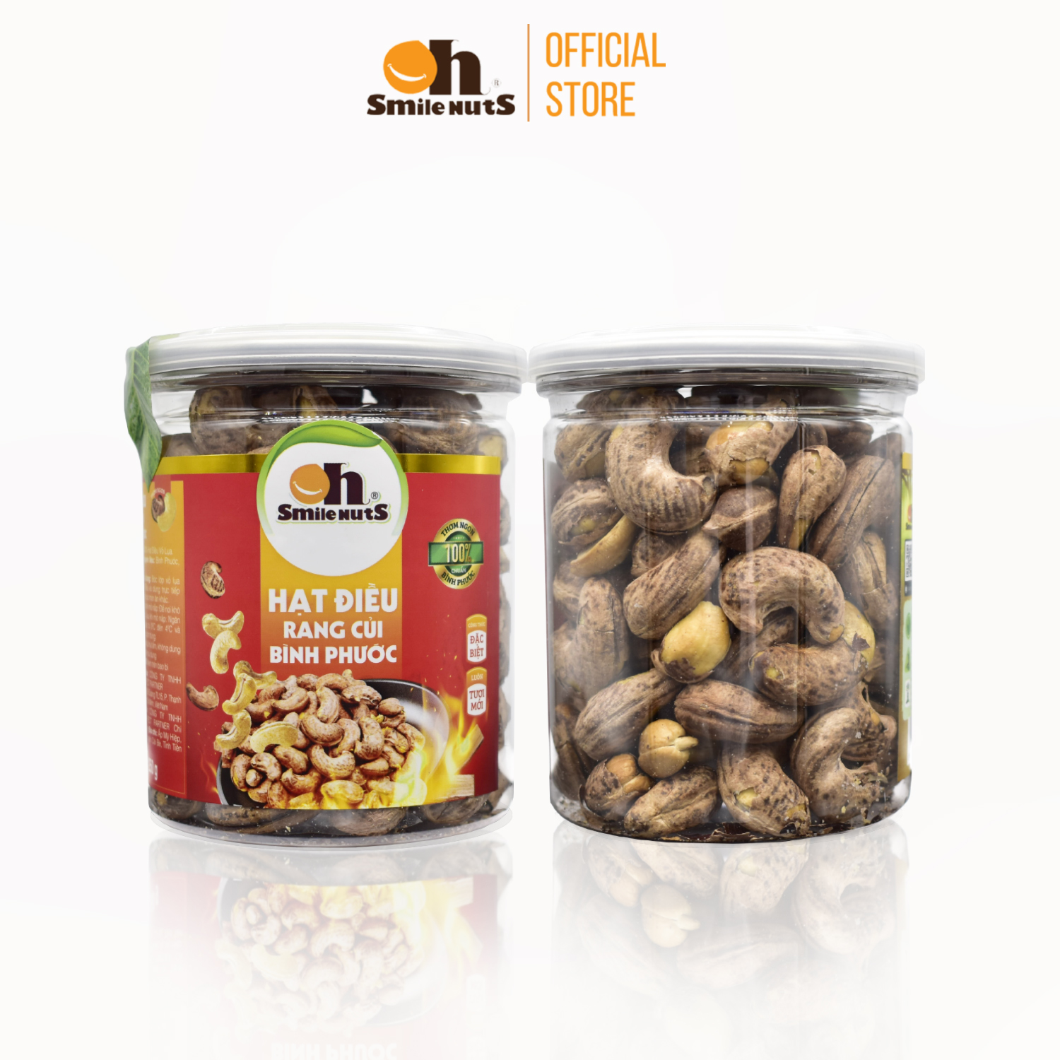 Hạt điều rang muối oh smilenuts, hạt điều nguyên vị - hạt dinh dưỡng hũ 250g