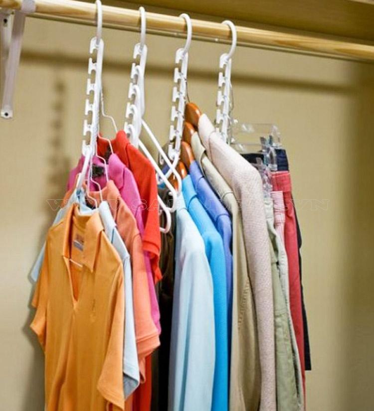 Bộ 8 Móc Treo Quần Áo Thông Minh, Tiết Kiệm Diện Tích Tủ