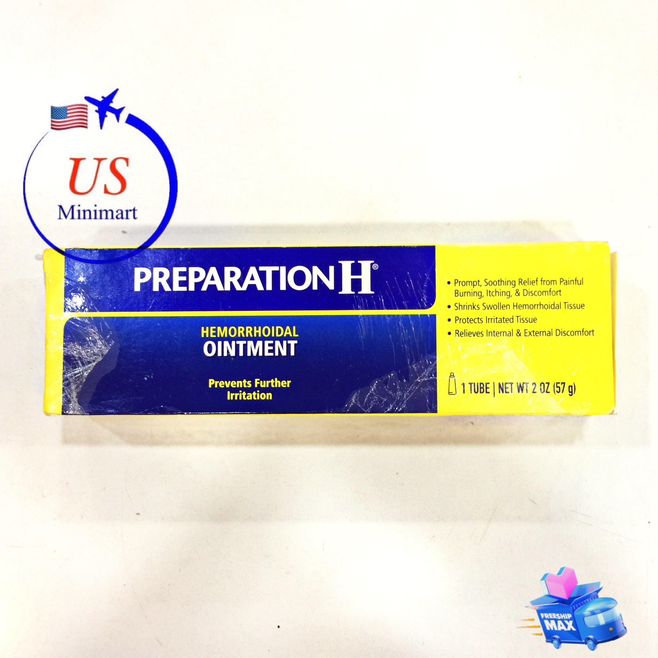 Kem bôi trĩ Preparation H Hemorrhoidal Ointment 57g tuýt - US Minimart