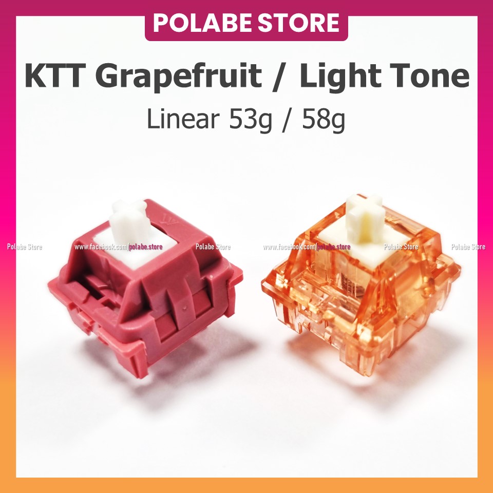 Ktt grapefruit linear switch công tắc bàn phím cơ ktt light tone switch gõ ngon - polabe store