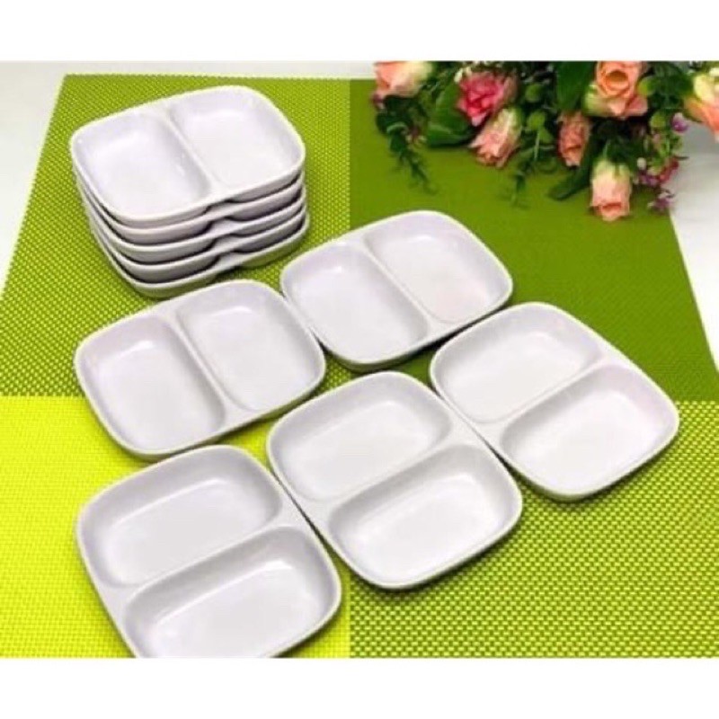 Sét 10 chiếc đĩa chấm 2 ngăn phíp