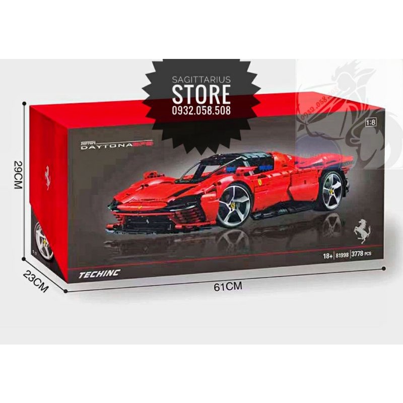 Lego Technic 81998 Lắp Ráp Siêu Xe Ferrari Daytona SP3  3778 Mảnh - Có