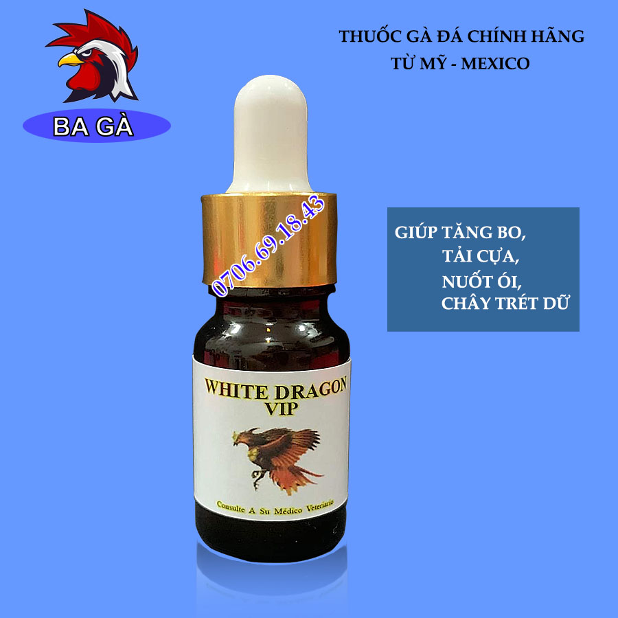 Thuốc gà đá White Dragon VIP giúp gà tăng bo, tải cựa, nuốt ói - Loại nhỏ