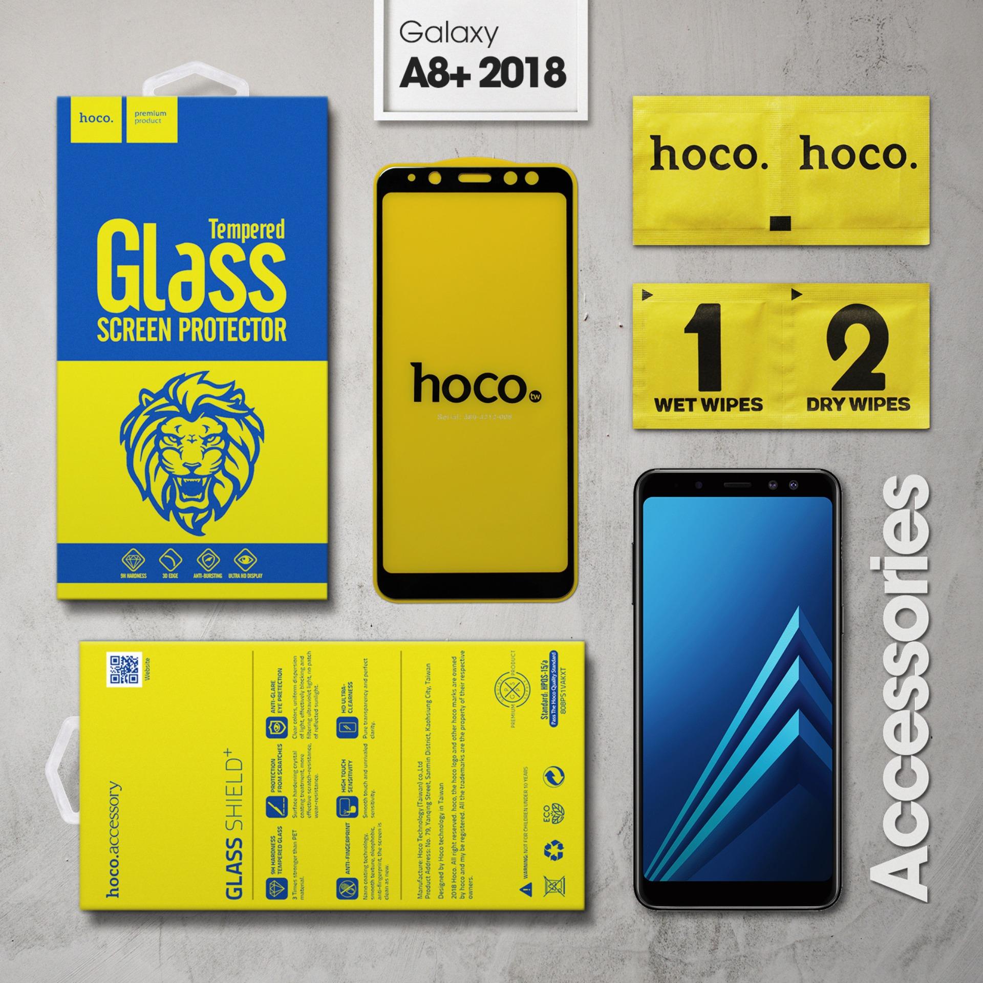 Kính cường lực cho Samsung Galaxy A8 Plus 2018 Full LCD hiệu Hoco (Đen)